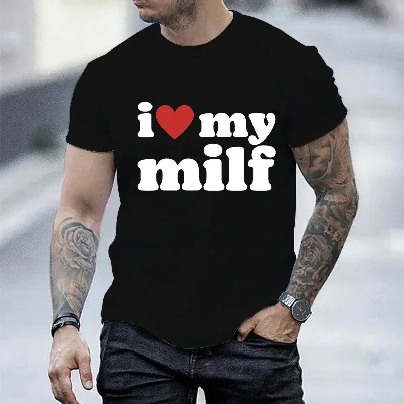 Streetwear Brand Aesthetic - I Love My Milf Print Men