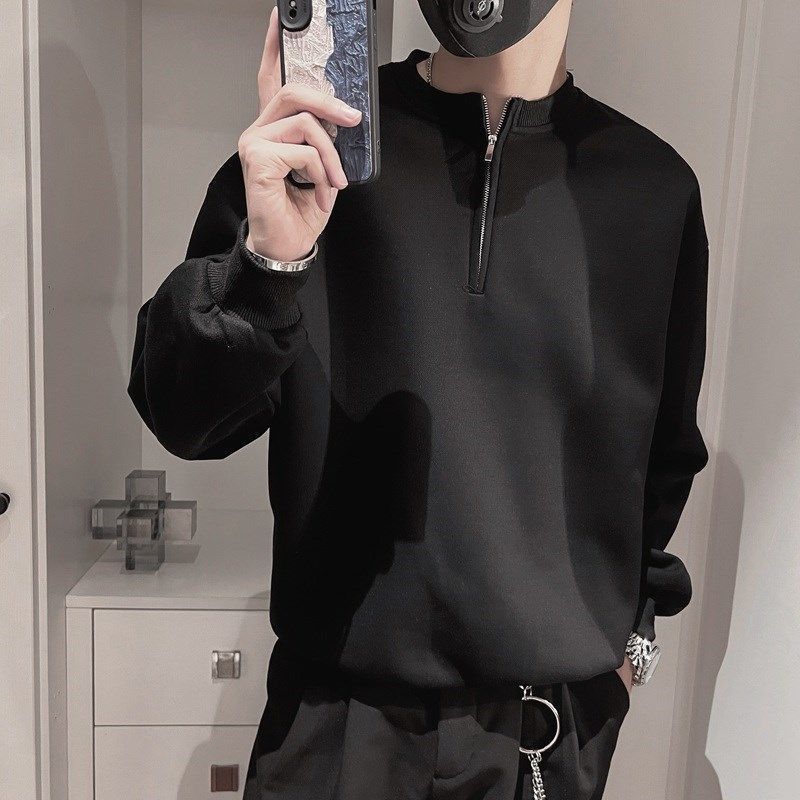Streetwear Brand Aesthetic - Men's Spring Autumn Stand Collar Half