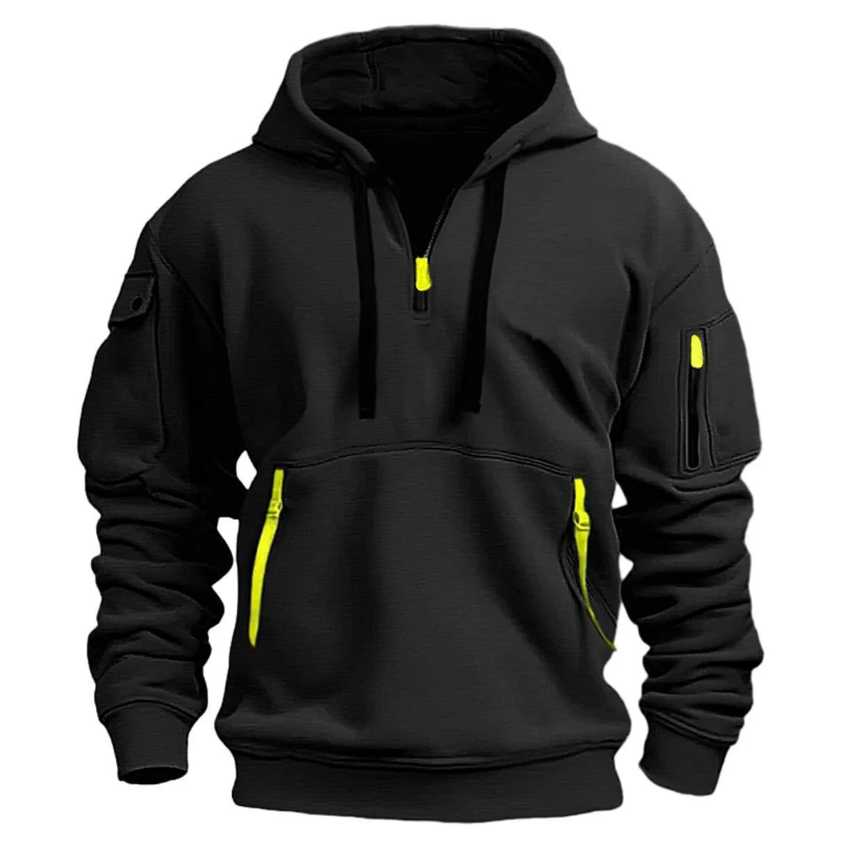 Streetwear Brand Aesthetic - Men's Hoodies Aesthetic Fashion Multi-pocket Zipper