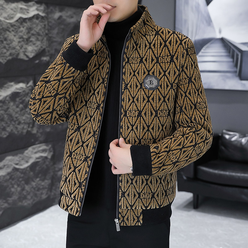 Streetwear Brand Jacket - Brand winter Jacquard Woolen Jacket for