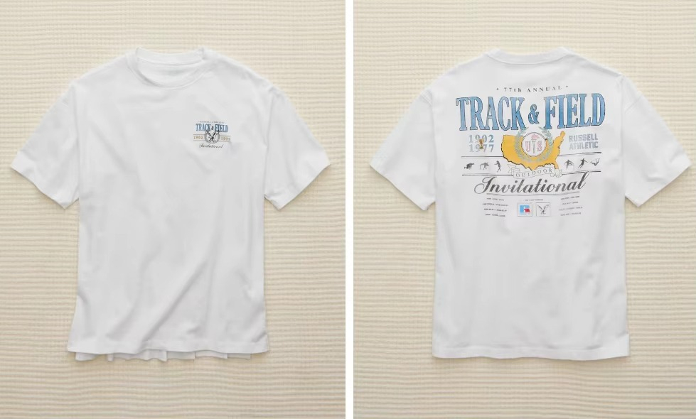 White Retro College Style Logo - Streetwear Brand Logos review and price