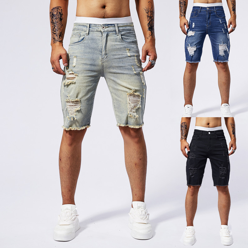 2025 Summer New Men's Ripped D - Streetwear Brand Jacket review and price