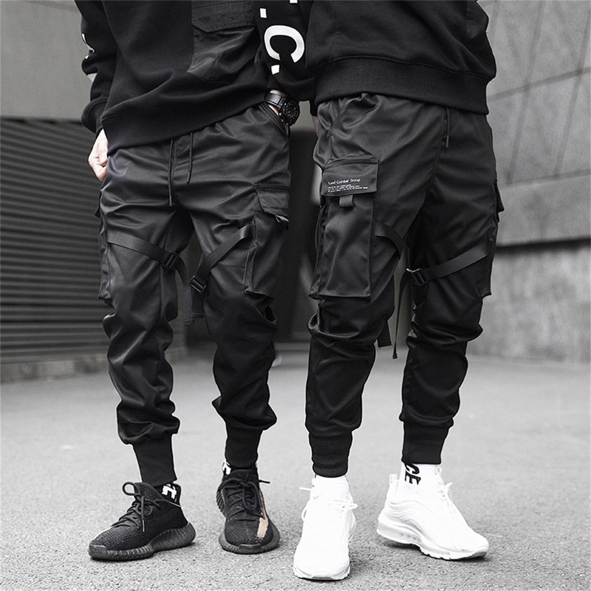 Black Hip Hop Cargo Pants Summ - Streetwear Brand Jacket review and price