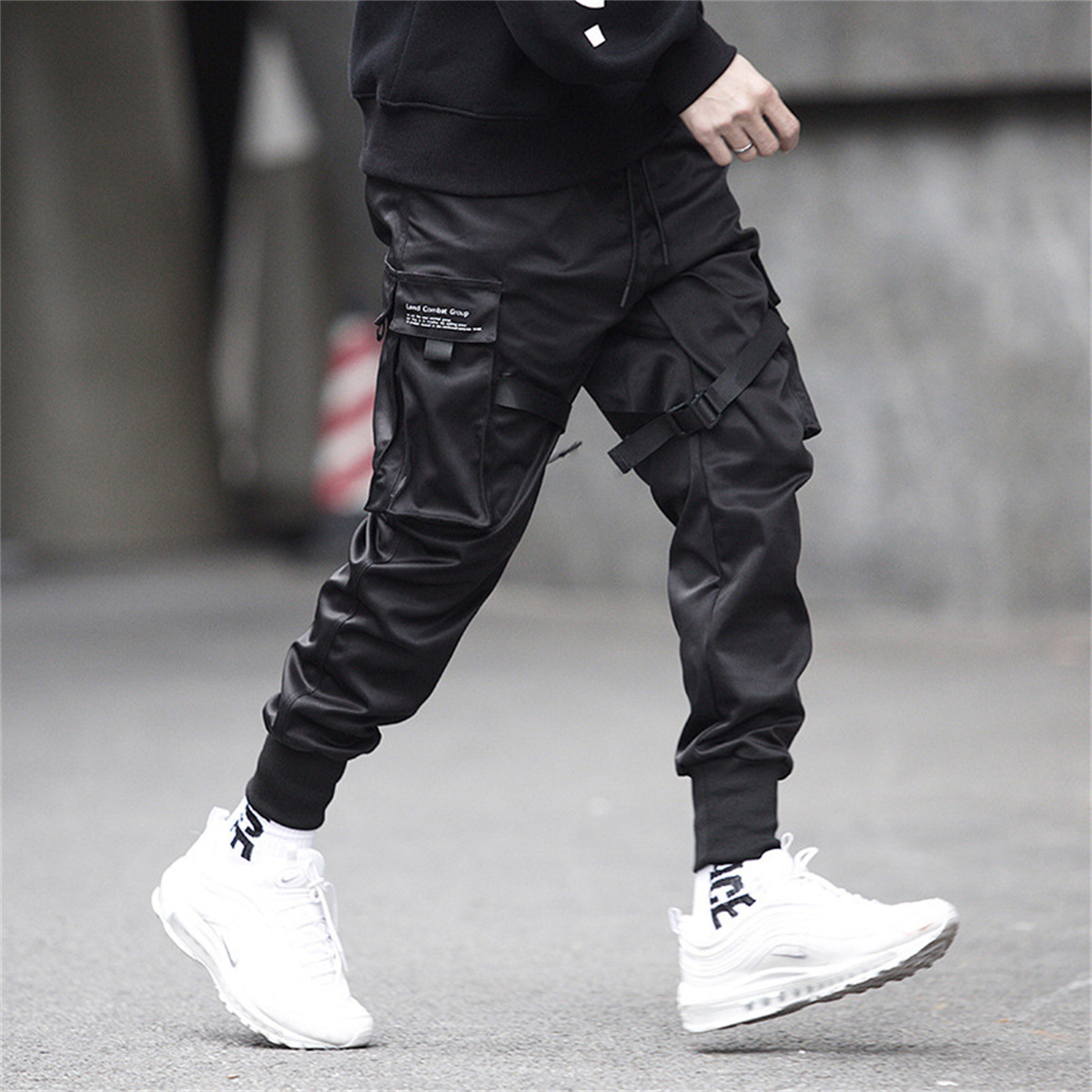 Black Hip Hop Cargo Pants Summ - Streetwear Brand Jacket review and price