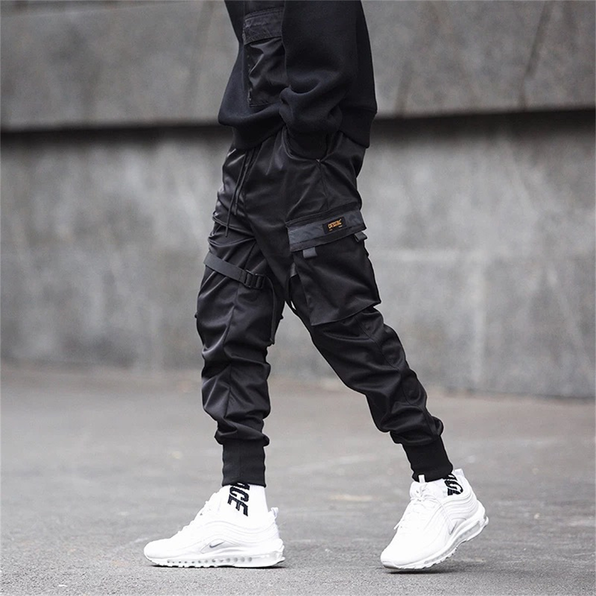Black Hip Hop Cargo Pants Summ - Streetwear Brand Jacket review and price