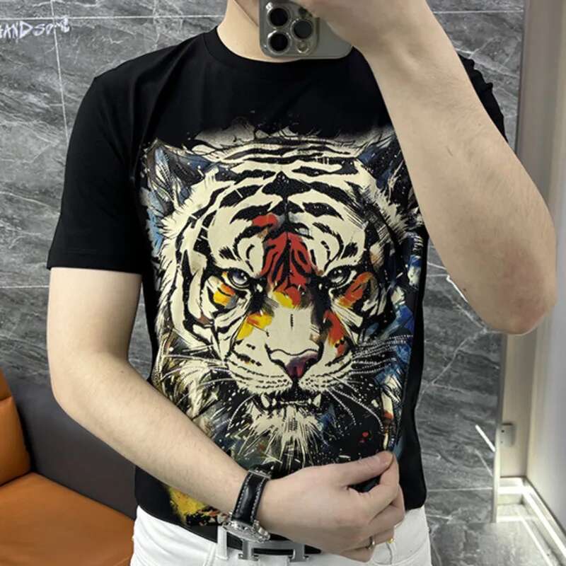 Streetwear Hot Drill Tiger Hea - Streetwear Outfit Brand review and price